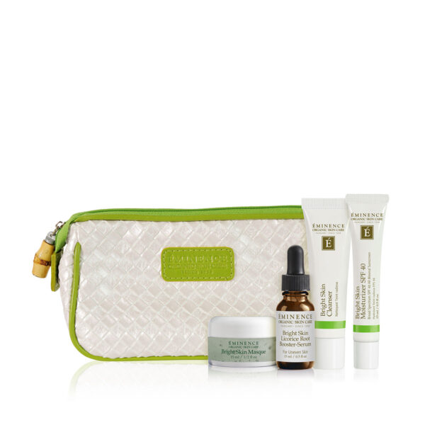 Eminence's Bright Skin Starter Set is beautifully packaged with a one-two month's supply of targeted organic products to treat uneven skin types available at our med spa in Longmont, Colorado.