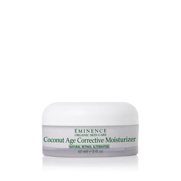 Coconut Age Corrective Moisturizer with coconut, shea butter, grape seed oil, and green apple stem cell technology to tighten, lift, and offer lasting age correction available at our med spa in Longmont, Colorado.