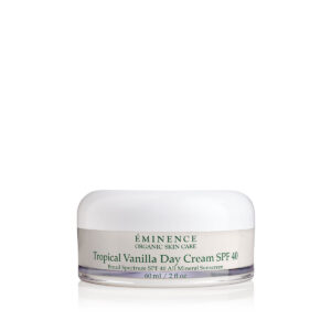 A tropical day cream formulated with vanilla, shea butter and SPF 40 all mineral protection to revitalize skin and help prevent sunburn. Suitable for all skin types. Available at our med spa in Longmont, Colorado.